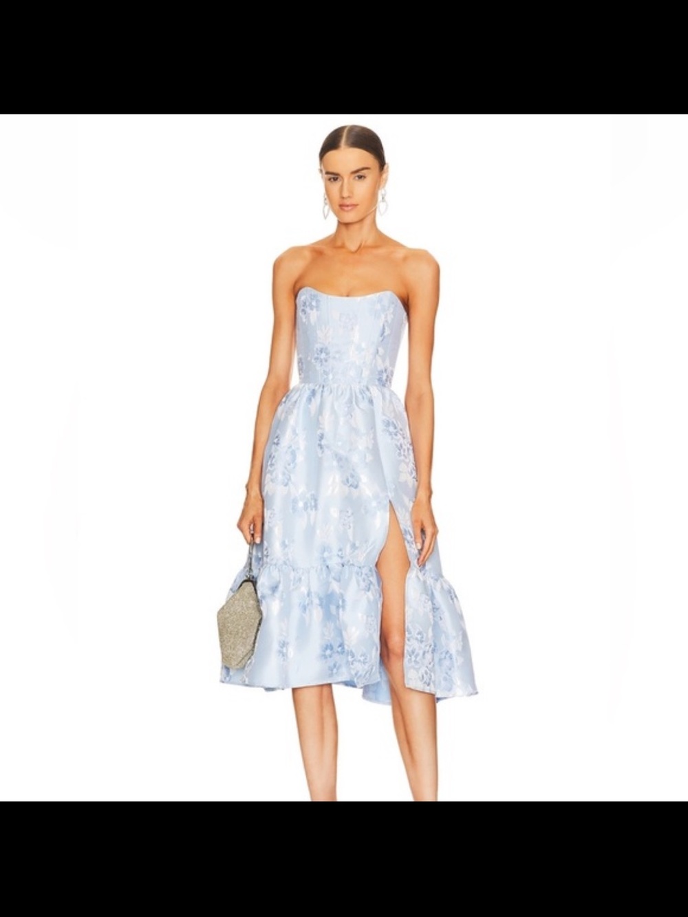 V. Chapman Virginia Ruffled Hem Strapless Dress